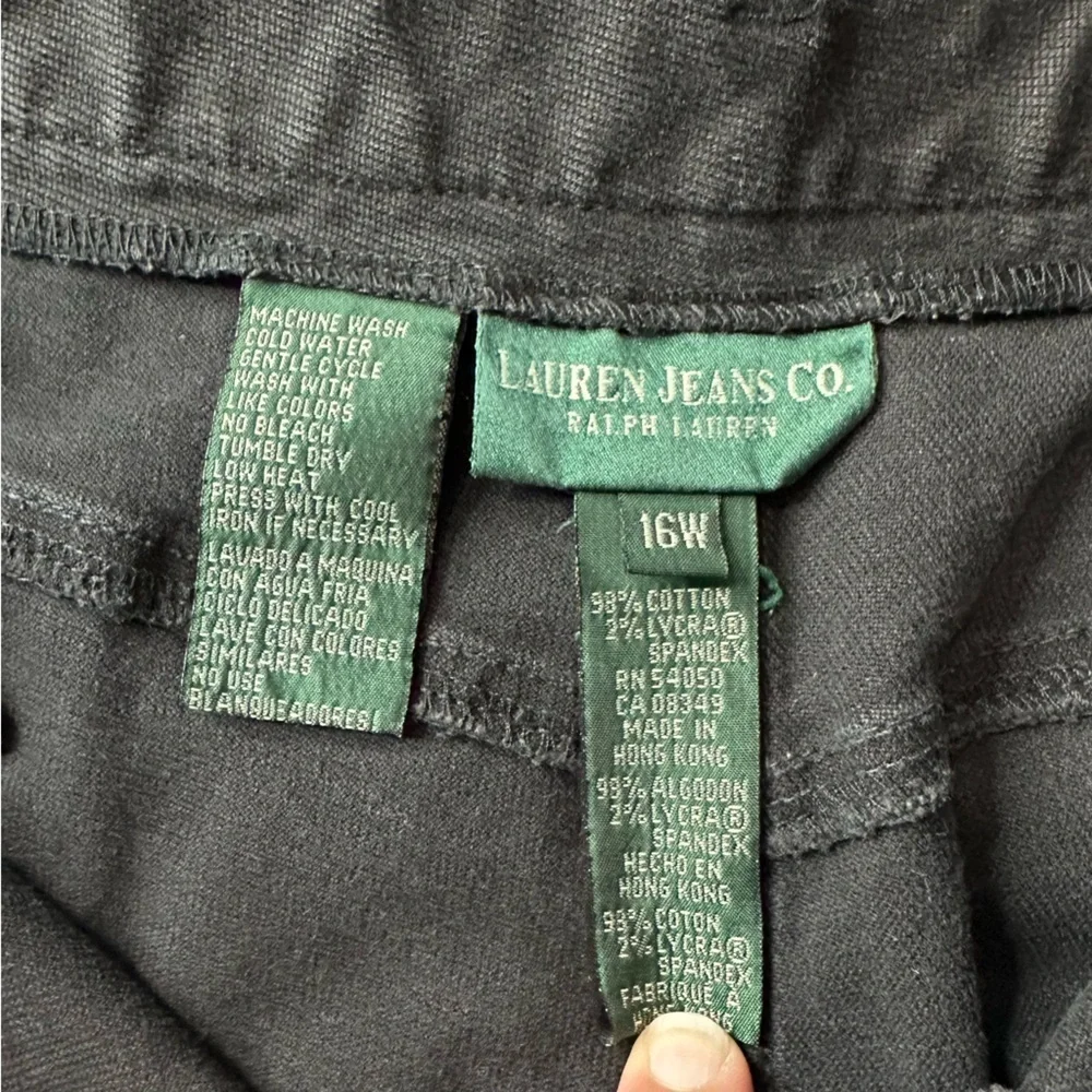 Ralph Lauren chino pant black 16W plus sz high rise straight leg utility earthy - Picture 9 of 10